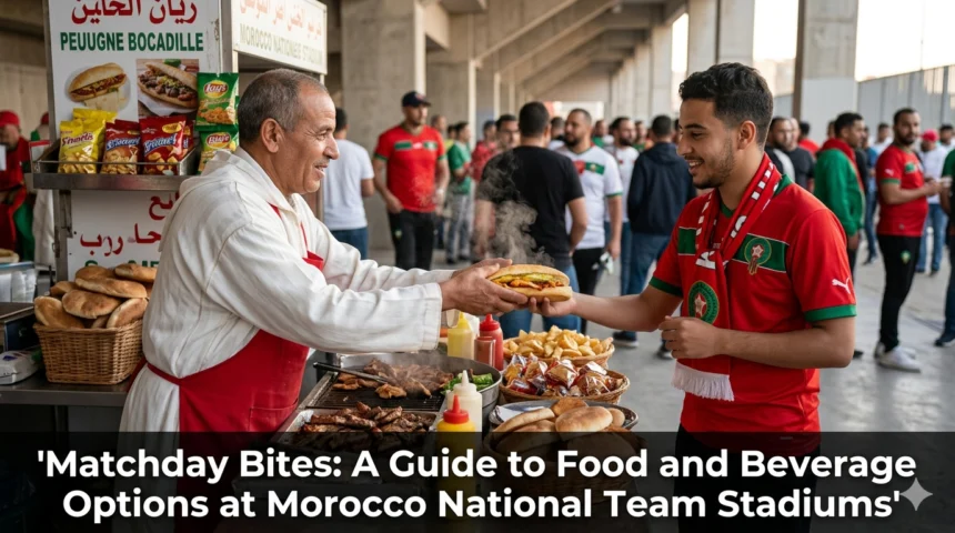 Matchday bites Morocco Atlas Lions stadium food beverage options Marrakech Rabat Casablanca halal snacks mint tea street food