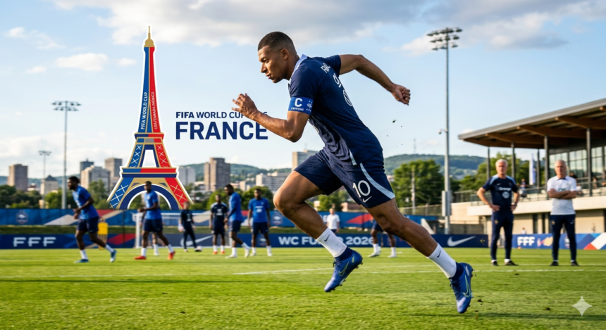 France national team players celebrate during a FIFA World Cup 2026 match, showcasing the talent and depth that make Les Bleus one of the tournament favorites.