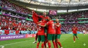 Morocco goalkeeper Yassine Bounou saves Crysencio Summerville's penalty to send Morocco to the 2026 FIFA World Cup Round of 16