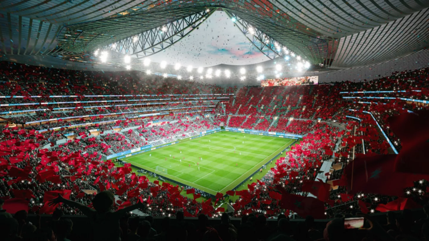 Major Morocco national team stadiums filled with supporters during international matches, showcasing the iconic home grounds where the Atlas Lions compete and create memorable moments.
