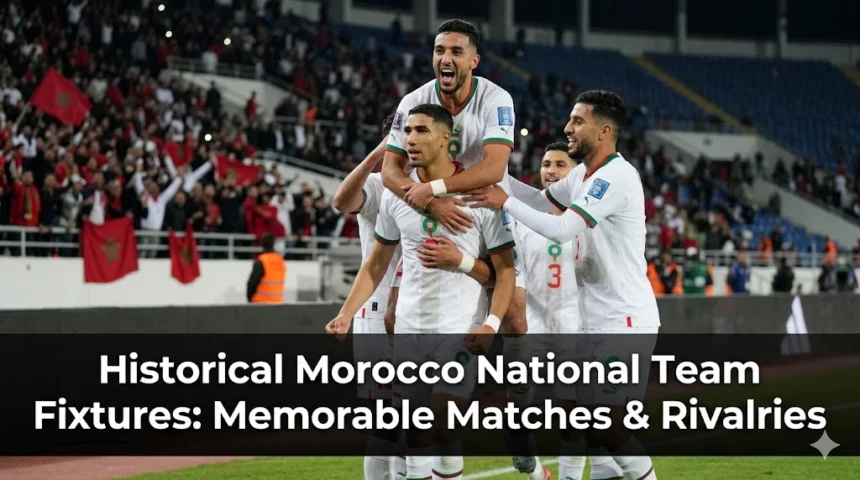 Historical Morocco Atlas Lions fixtures memorable matches rivalries 1976 AFCON 1986 World Cup 2022 semifinals Tunisia Algeria