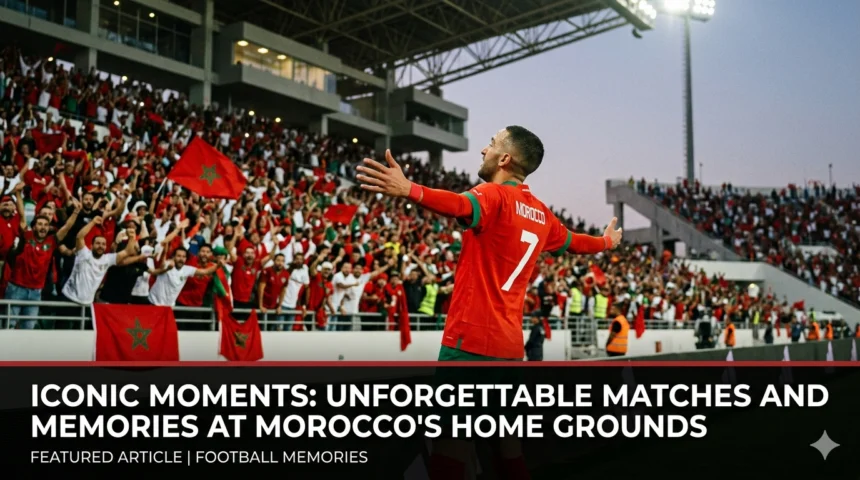 Iconic moments unforgettable matches Morocco home grounds Prince Moulay Abdellah Stadium Rabat AFCON 2025 final Morocco Senegal 2-0 66526 fans
