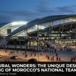 Architectural wonders Morocco Atlas Lions stadiums unique design engineering Hassan II aluminium lattice rooftop gardens moussem 115000