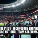 Beyond pitch technology Morocco Atlas Lions stadiums SubAir pitch hybrid grass LED facial recognition giant screens Wi-Fi