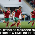 Evolution of Morocco Atlas Lions fixtures timeline changes 1957 2026 World Cup 19 World Cup appearances historic moments