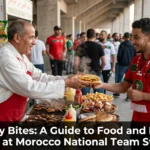 Matchday bites Morocco Atlas Lions stadium food beverage options Marrakech Rabat Casablanca halal snacks mint tea street food