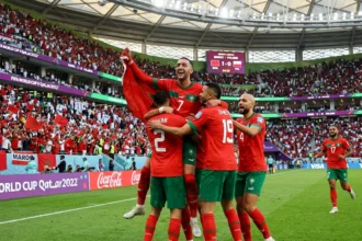 Morocco goalkeeper Yassine Bounou saves Crysencio Summerville's penalty to send Morocco to the 2026 FIFA World Cup Round of 16
