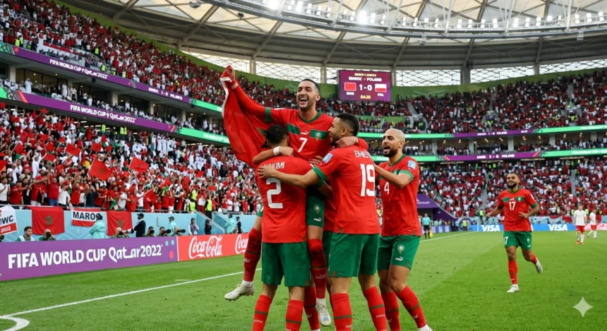 Morocco goalkeeper Yassine Bounou saves Crysencio Summerville's penalty to send Morocco to the 2026 FIFA World Cup Round of 16