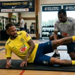 Neymar training intensely as he battles to regain full fitness, with the hopes of Brazil resting on the return of one of football's most influential stars.