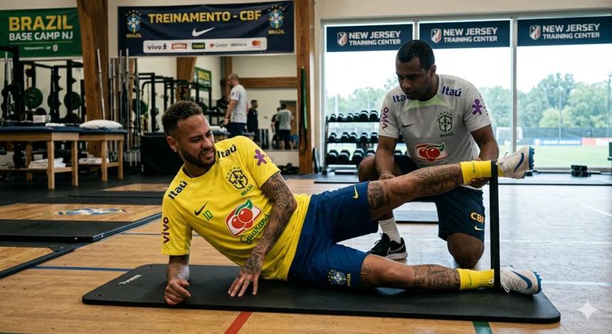 Neymar training intensely as he battles to regain full fitness, with the hopes of Brazil resting on the return of one of football's most influential stars.