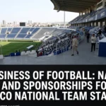Business football Morocco Atlas Lions stadiums naming rights sponsorships FRMF Google Gemini DARI couscous stadium advertising