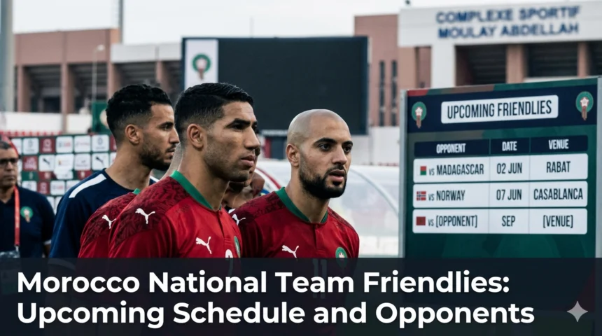 Morocco Atlas Lions friendlies upcoming schedule opponents 2026 May 26 Burundi Jun 2 Madagascar Jun 7 Norway World Cup prep