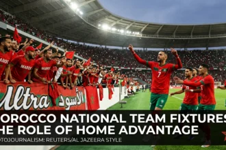 Morocco Atlas Lions home advantage Stade Mohammed V 67000 fans fixtures 100% win rate 2026 World Cup