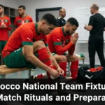 Morocco Atlas Lions pre-match rituals preparations Mohammed VI Football Complex training camp final warmup 2026 World Cup