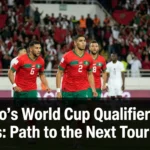 Morocco Atlas Lions World Cup qualifiers fixtures path to next tournament Group E 18 points qualified 2026 5-0 Niger