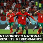 Recent Morocco Atlas Lions match results performance review AFCON 2025 Senegal final Nigeria Cameroon 2026 World Cup 5-0 Burundi