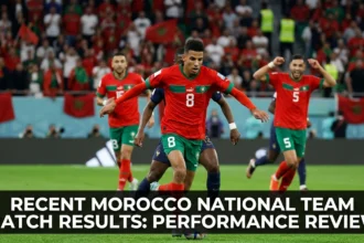 Recent Morocco Atlas Lions match results performance review AFCON 2025 Senegal final Nigeria Cameroon 2026 World Cup 5-0 Burundi