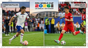 USA vs Türkiye World Cup 2026 Group D match at SoFi Stadium Los Angeles.