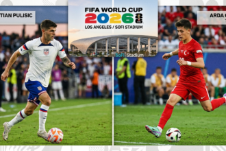 USA vs Türkiye World Cup 2026 Group D match at SoFi Stadium Los Angeles.