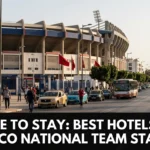 Best hotels near Morocco national team stadiums Rabat Sofitel Jardin des Roses Casablanca Kenzi Tower Marrakech La Mamounia AFCON 2025 shuttle