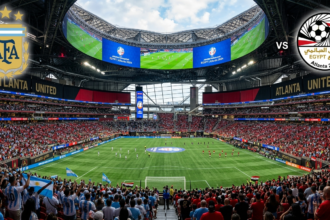 Argentina vs Egypt World Cup 2026 Round of 16 match at Mercedes-Benz Stadium, Atlanta, July 7