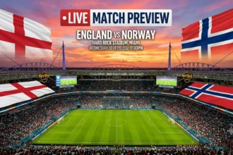 Norway vs England World Cup quarterfinal at Hard Rock Stadium in Miami with kickoff and TV details.