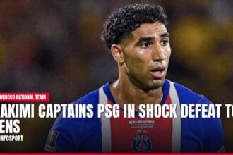 hakimi captains psg in shock defeat to lens — news card