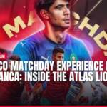 Morocco National Team matchday experience with goalkeeper and players.