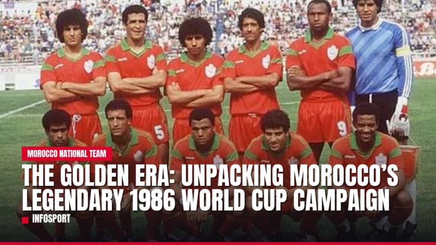 Morocco National Team 1986 World Cup football squad photo.