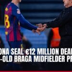 barcelona seal €12 million deal for 19 year old braga midfielder prospect — news card