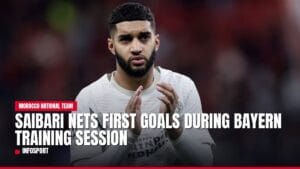 saibari nets first goals during bayern training session — news card