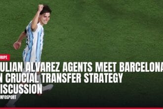 julian alvarez agents meet barcelona in crucial transfer strategy discussion — news card