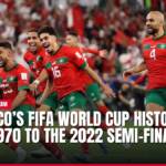 Moroccan football players celebrating during their historic World Cup run.