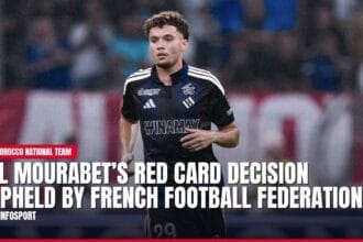 el mourabet’s red card decision upheld by french football federation — news card