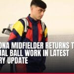barcelona midfielder returns to individual ball work in latest recovery update — news card