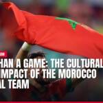 Moroccan player celebrates with national flag, cultural impact