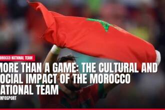 Moroccan player celebrates with national flag, cultural impact