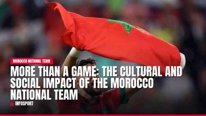 Moroccan player celebrates with national flag, cultural impact