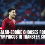 Anass Salah-Eddine smiling in maroon top, Roma transfer news.