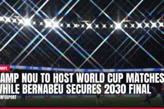 camp nou to host world cup matches while bernabeu secures 2030 final — news card