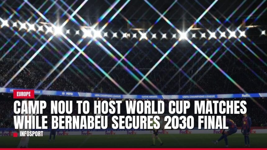 camp nou to host world cup matches while bernabeu secures 2030 final — news card