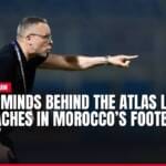 Football coach pointing intently with serious expression, Morocco National Team article.