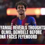 lamine yamal reveals thoughts on fermin, olmo, dembele before barcelona faces feyenoord — news card
