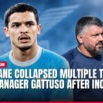 belahyane collapsed multiple times says manager gattuso after incident — news card