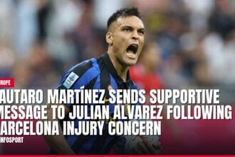 lautaro martínez sends supportive message to julian alvarez following barcelona injury concern — news card