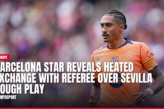 barcelona star reveals heated exchange with referee over sevilla rough play — news card