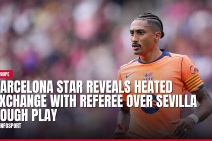 barcelona star reveals heated exchange with referee over sevilla rough play — news card