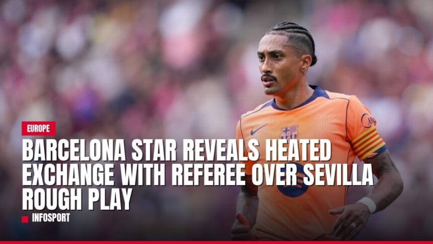 barcelona star reveals heated exchange with referee over sevilla rough play — news card