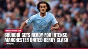 bouaddi gets ready for intense manchester united derby clash — news card