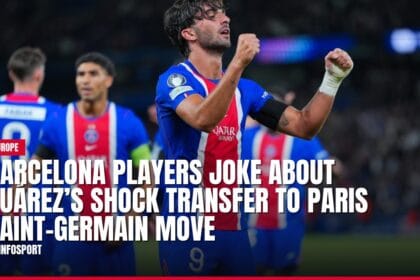 barcelona players joke about suárez’s shock transfer to paris saint germain move — news card